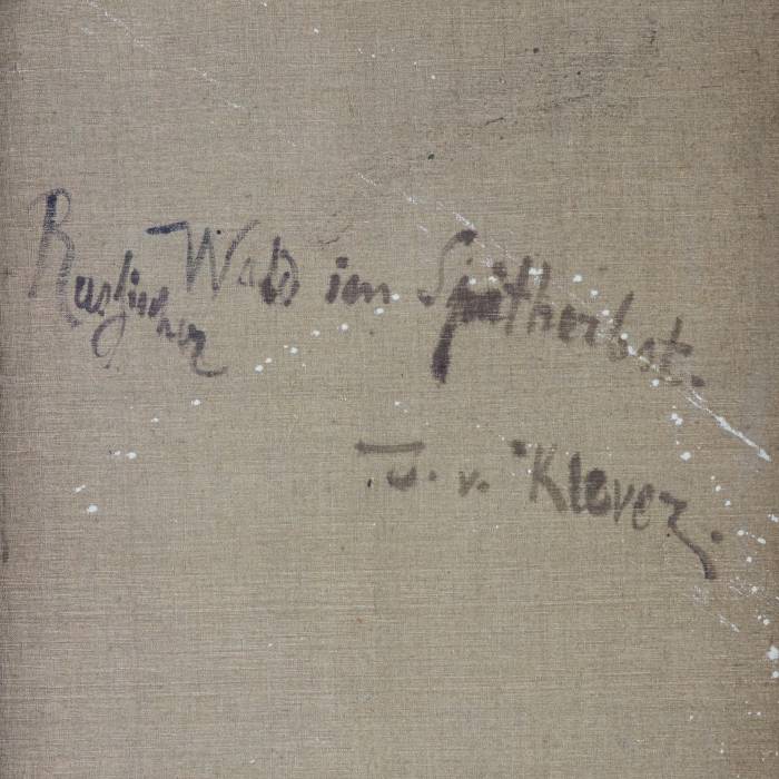FORÊT EN FIN D’AUTOMNE  YOULI KLEVER (1850–1924), 1903