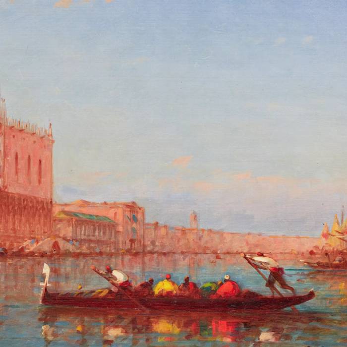 CHARLES-CLÉMENT CALDERON (1870–1906). ВИД НА ДВОРЕЦ ДОЖЕЙ И ПЛОЩАДЬ САН-МАРКО В ВЕНЕЦИИ ФРАНЦИЯ / ВЕНЕЦИЯ, РУБЕЖ XIX – XX ВЕКА