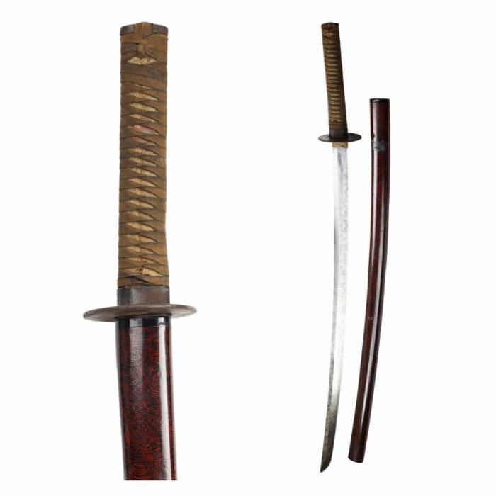 KATANA PORTANT L’INSCRIPTION « BIZEN KUNI OSAFUNE JŪ NAGAYOSHI SAKU » JAPON, XIXᵉ–XXᵉ SIÈCLE