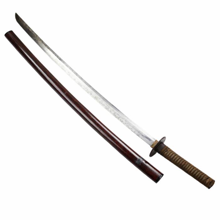 KATANA PORTANT L’INSCRIPTION « BIZEN KUNI OSAFUNE JŪ NAGAYOSHI SAKU » JAPON, XIXᵉ–XXᵉ SIÈCLE