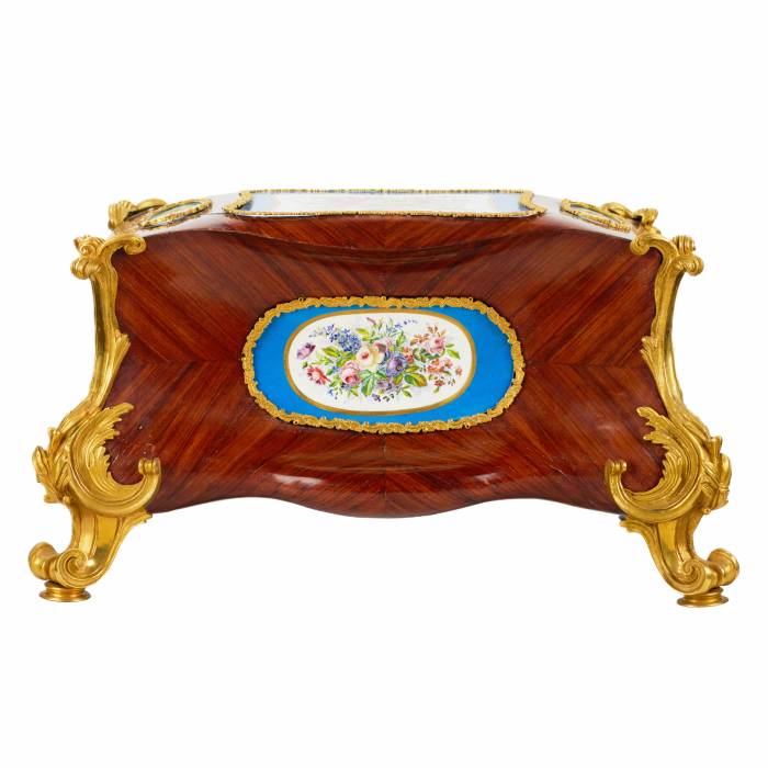 DESK JEWELRY CASKET WITH SÈVRES PORCELAIN PLAQUES FRANCE, FIRST HALF OF THE 19TH CENTURY, CIRCA 1830