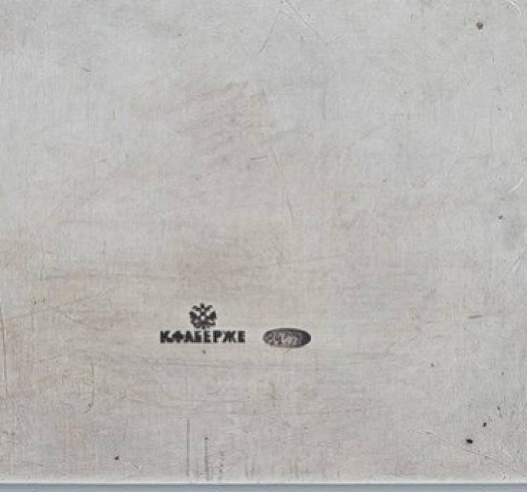 SILVER CASKET WITH ENAMEL AND DIAMONDS, WORKSHOP OF KARL FABERGÉ, MOSCOW, CIRCA 1900 RUSSIA