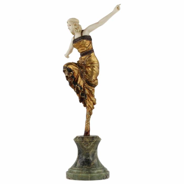 Bronze figure Russian dancer. Paul PHILIPPE 1920 