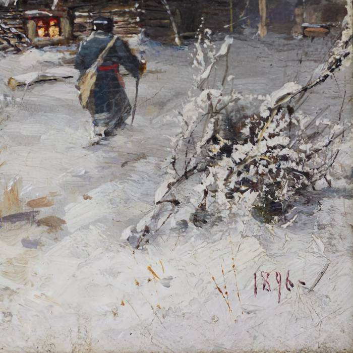 WINTER LANDSCAPE, JULIUS VON KLEVER (1850–1924)  RUSSIA, 1896