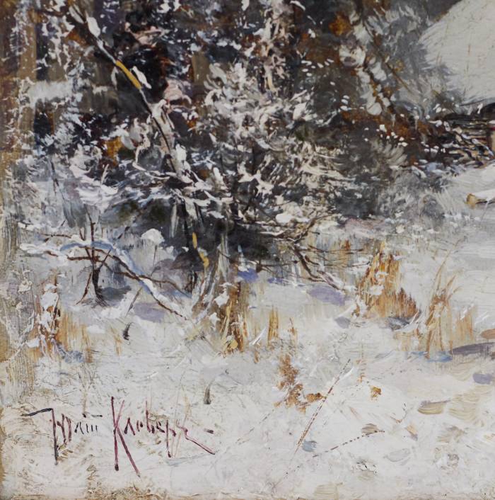 WINTER LANDSCAPE, JULIUS VON KLEVER (1850–1924)  RUSSIA, 1896