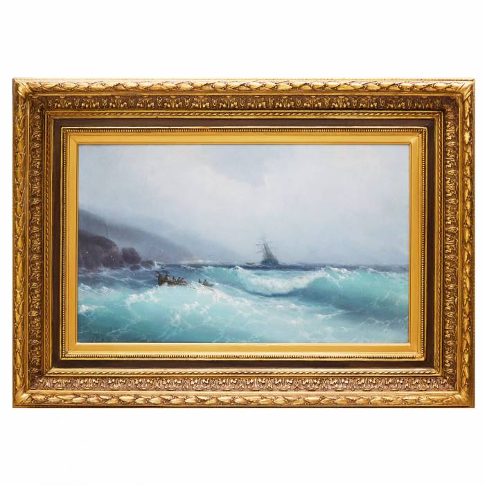 KHARLAMPY DMITRIEVICH KOSTANDI (SECOND HALF OF THE 1860s – AFTER 1917). STORMY SEA RUSSIA, EARLY 20TH CENTURY