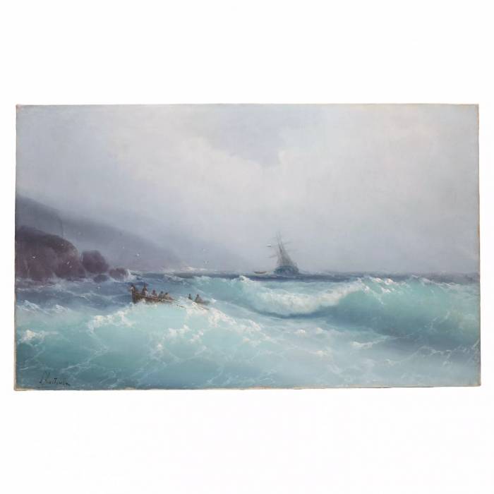 KHARLAMPY DMITRIEVICH KOSTANDI (SECOND HALF OF THE 1860s – AFTER 1917). STORMY SEA RUSSIA, EARLY 20TH CENTURY