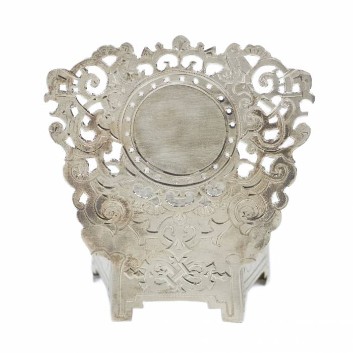 SILVER SALT CELLAR IN THE FORM OF A THRONE. MASTER P. P. MILYUKOV RUSSIAN EMPIRE, MOSCOW, 1895