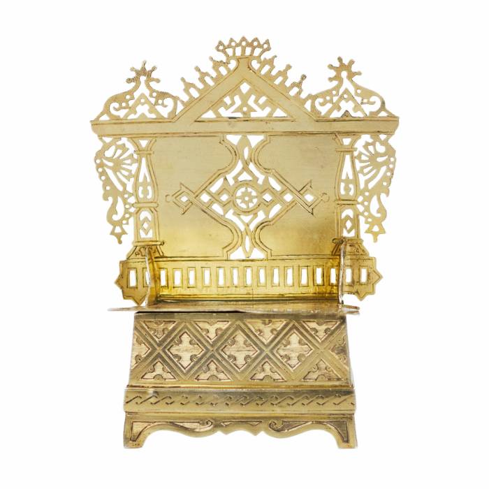 SILVER SALT CELLAR IN THE FORM OF A THRONE RUSSIAN EMPIRE, MOSCOW, 1881