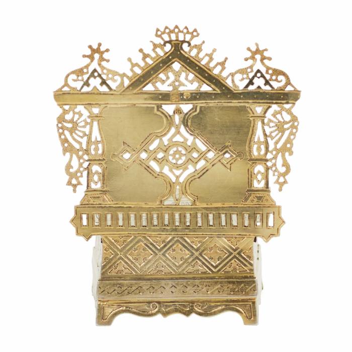 SILVER SALT CELLAR IN THE FORM OF A THRONE RUSSIAN EMPIRE, MOSCOW, 1881