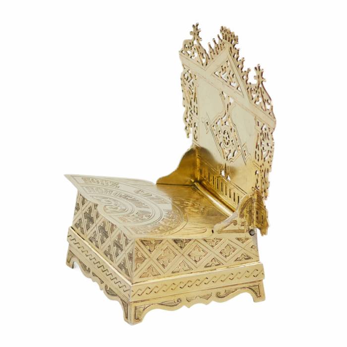 SILVER SALT CELLAR IN THE FORM OF A THRONE RUSSIAN EMPIRE, MOSCOW, 1881