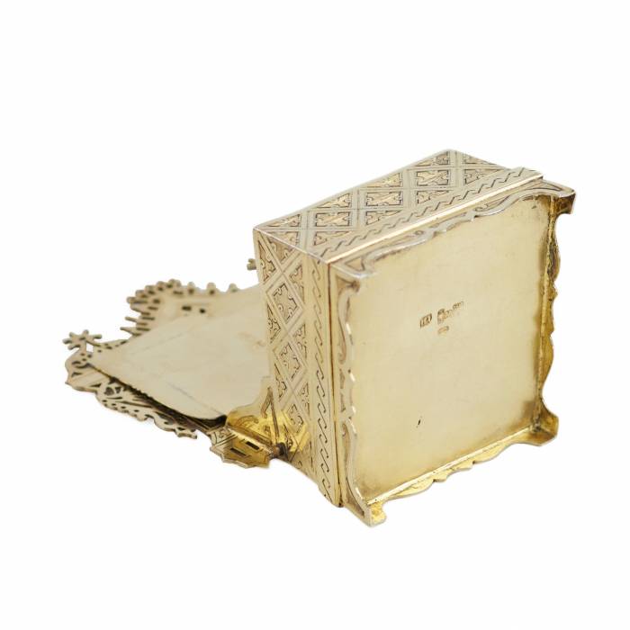SILVER SALT CELLAR IN THE FORM OF A THRONE RUSSIAN EMPIRE, MOSCOW, 1881