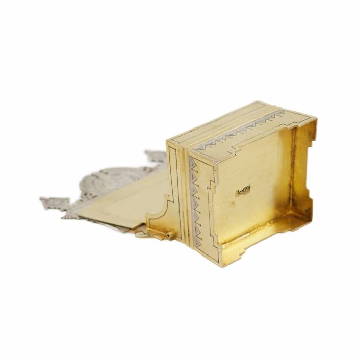 SILVER SALT CELLAR IN THE FORM OF A THRONE  RUSSIAN EMPIRE, MOSCOW, 1883