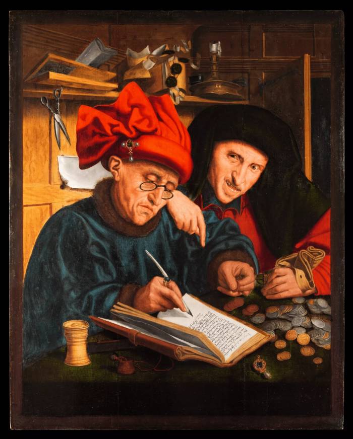 THE TAX COLLECTORS (OR PUBLICANS). FOLLOWER OF QUINTEN MASSYS FLANDERS, LATE 16TH CENTURY
