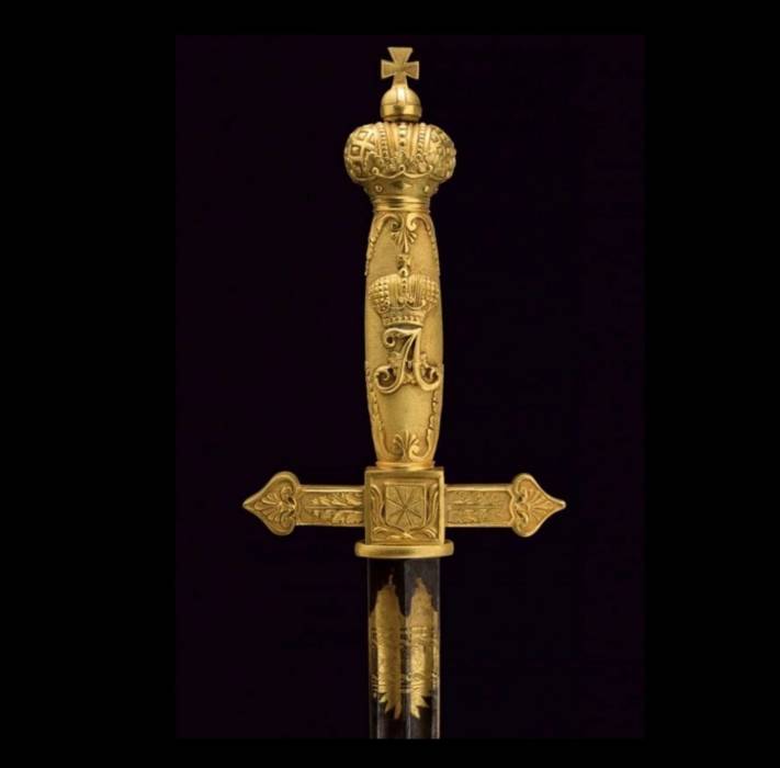 CEREMONIAL PRESENTATION SWORD  RUSSIAN EMPIRE, FIRST HALF OF THE 19TH CENTURY