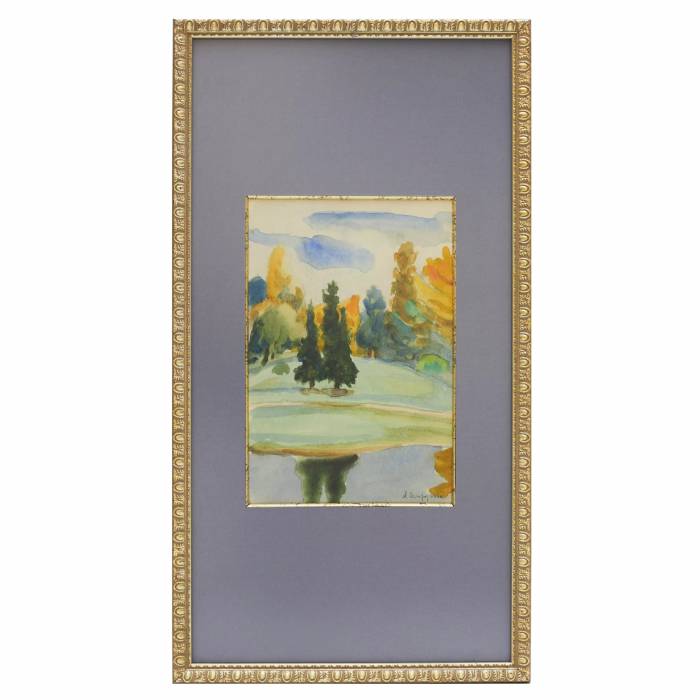 DANS LE PARC. ANNA OSTROUMOVA-LEBEDEVA (1871 - 1955) RUSSIE, VERS 1900
