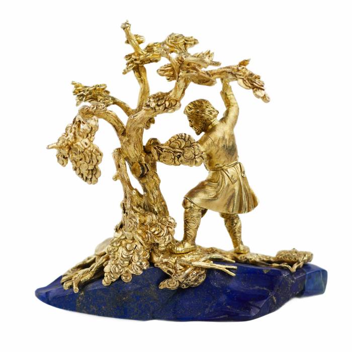 MINIATURE SCULPTURALE « LE BÛCHERON ». NICHOLS & PLINKE RUSSIE, SAINT-PÉTERSBOURG, DEUXIÈME MOITIÉ DU XIXᵉ SIÈCLE