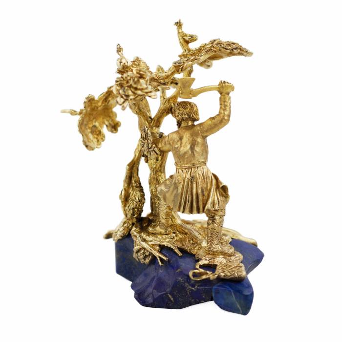 MINIATURE SCULPTURALE « LE BÛCHERON ». NICHOLS & PLINKE RUSSIE, SAINT-PÉTERSBOURG, DEUXIÈME MOITIÉ DU XIXᵉ SIÈCLE