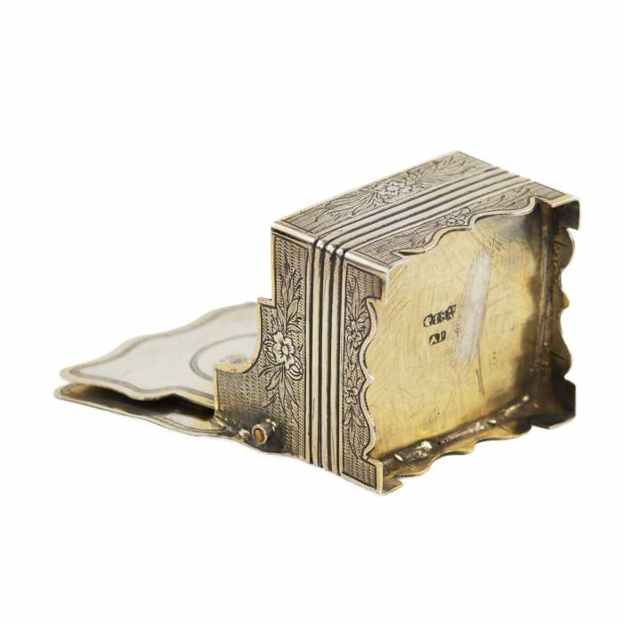 PAIR OF SILVER SALT CELLARS IN THE FORM OF THRONES RUSSIA, MOSCOW, 1869