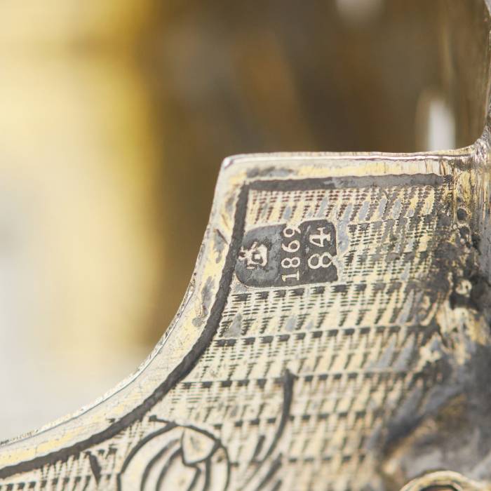 PAIR OF SILVER SALT CELLARS IN THE FORM OF THRONES RUSSIA, MOSCOW, 1869