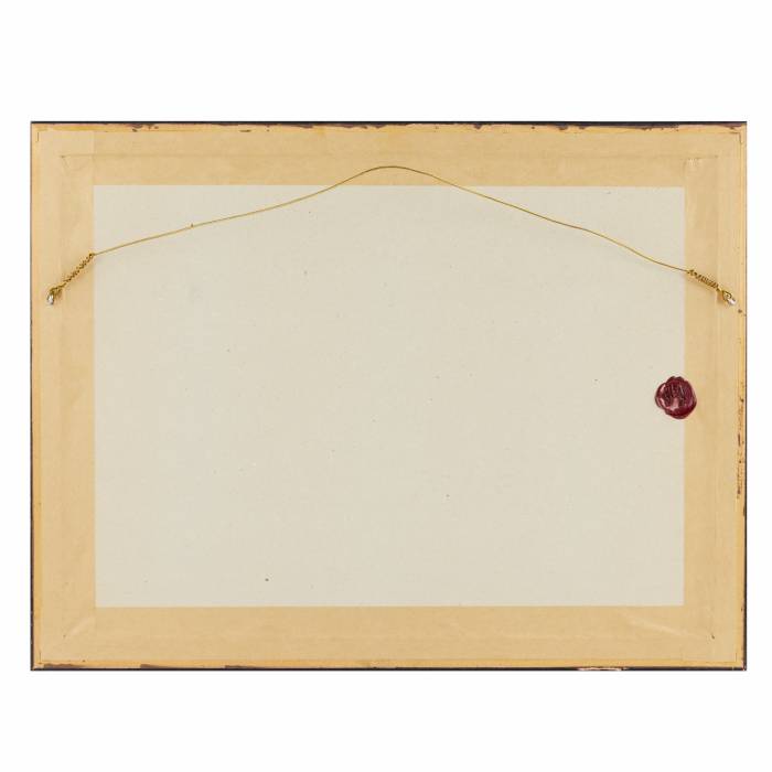 ПЕЙЗАЖ С КАНАЛОМ. РИСУНОК ПЕРОМ В ДУХЕ ПЕЙЗАЖЕЙ РЕМБРАНДТА ЕВРОПА, XIX ВЕК