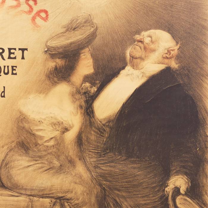 POSTER FOR THE CABARET “LA LUNE ROUSSE”. CHARLES LÉANDRE (1862 - 1934) FRANCE, PARIS, 1904