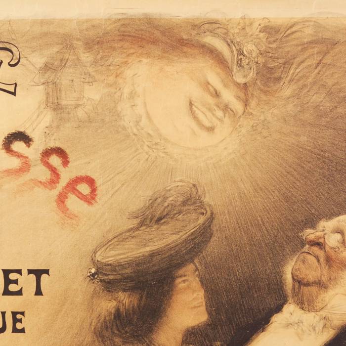 POSTER FOR THE CABARET “LA LUNE ROUSSE”. CHARLES LÉANDRE (1862 - 1934) FRANCE, PARIS, 1904