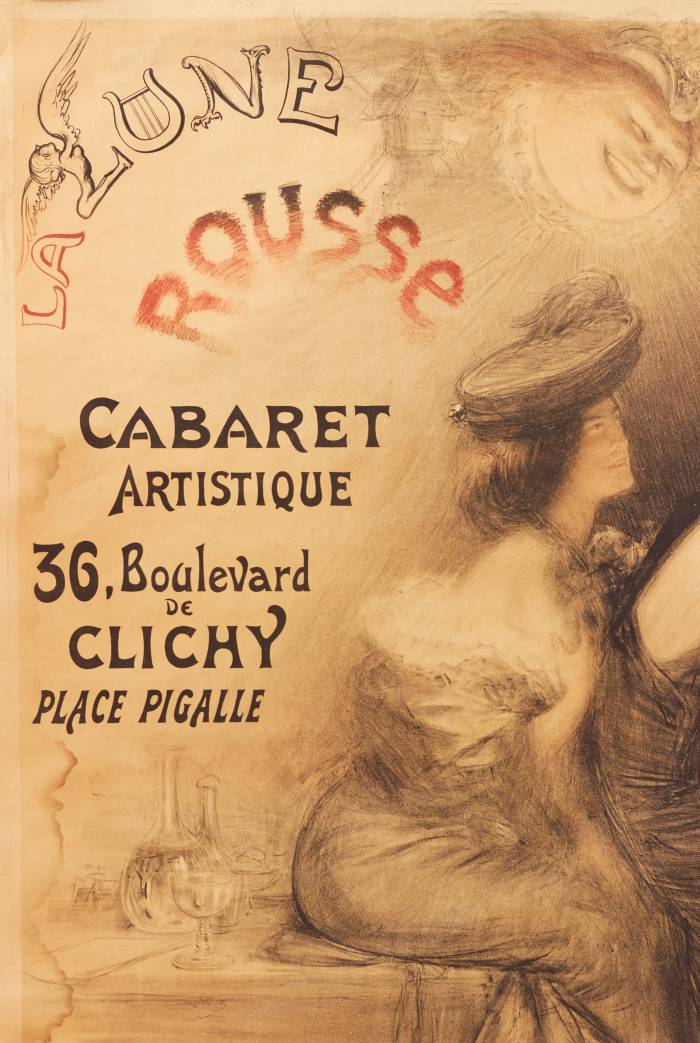 POSTER FOR THE CABARET “LA LUNE ROUSSE”. CHARLES LÉANDRE (1862 - 1934) FRANCE, PARIS, 1904