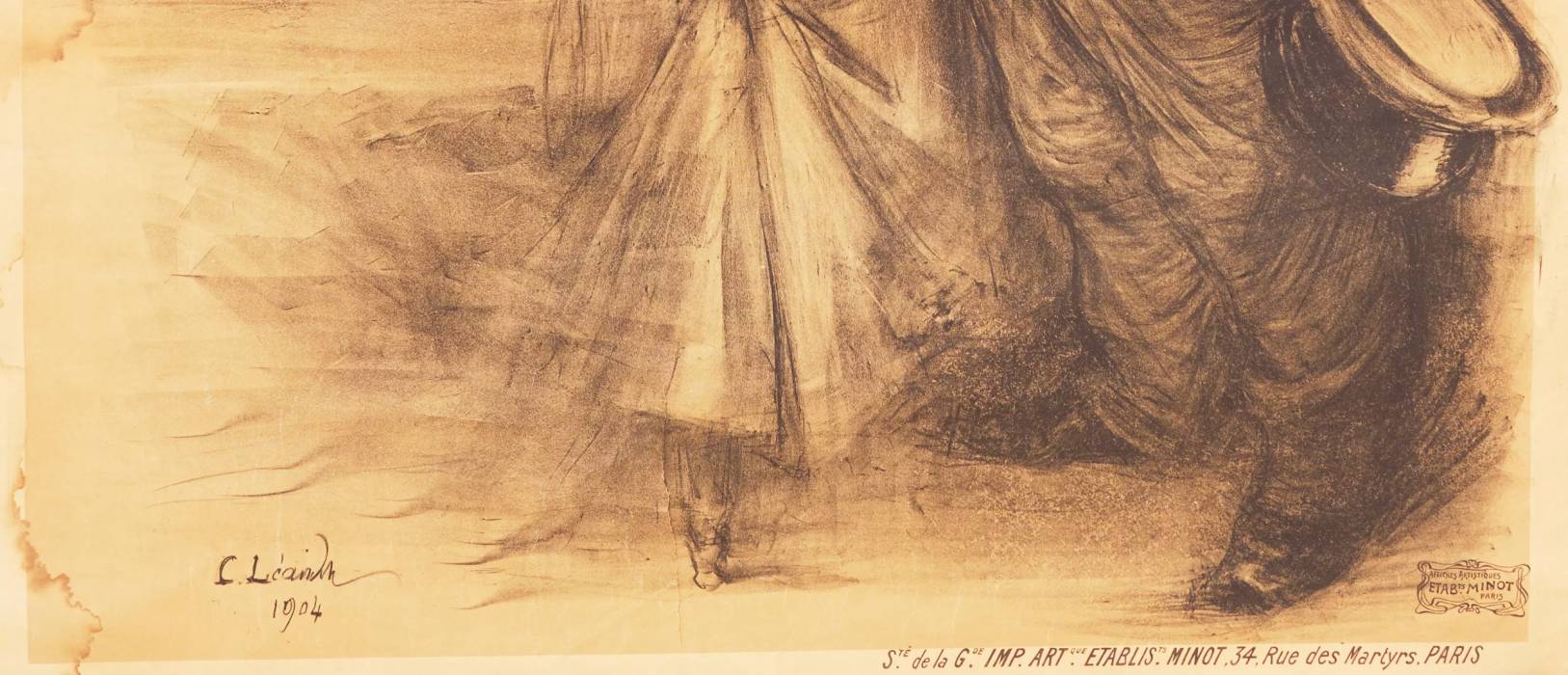 POSTER FOR THE CABARET “LA LUNE ROUSSE”. CHARLES LÉANDRE (1862 - 1934) FRANCE, PARIS, 1904