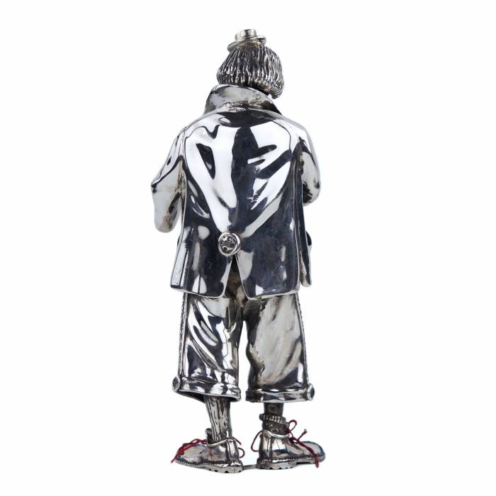 SILVER FIGURE OF A CLOWN. VITTORIO ANCINI  ITALY, AREZZO, SECOND HALF OF THE 20TH CENTURY