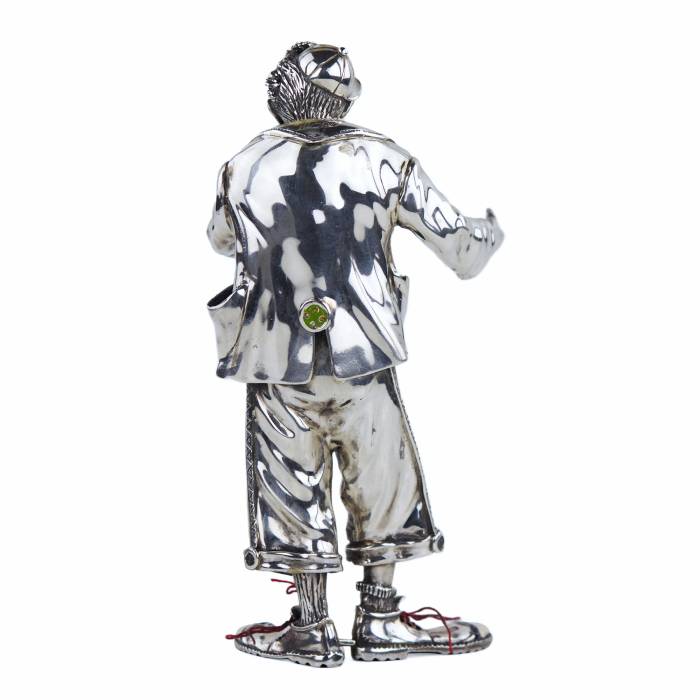 SILVER FIGURE OF A CLOWN. VITTORIO ANCINI ITALY, AREZZO, SECOND HALF OF THE 20TH CENTURY