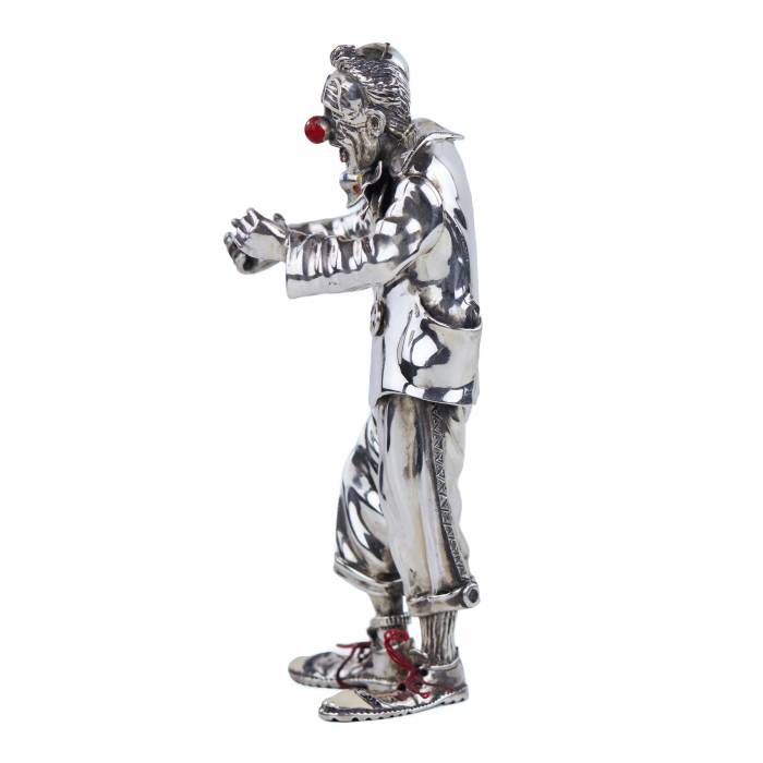 SILVER FIGURE OF A CLOWN. VITTORIO ANCINI ITALY, AREZZO, SECOND HALF OF THE 20TH CENTURY