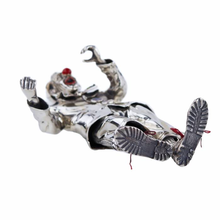 SILVER FIGURE OF A CLOWN. VITTORIO ANCINI ITALY, AREZZO, SECOND HALF OF THE 20TH CENTURY