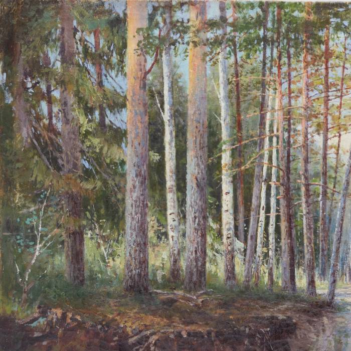 ALEXANDRA EGOROVNA MAKOVSKAJA (1837 - 1915) FOREST ROAD RUSSIA, 1889