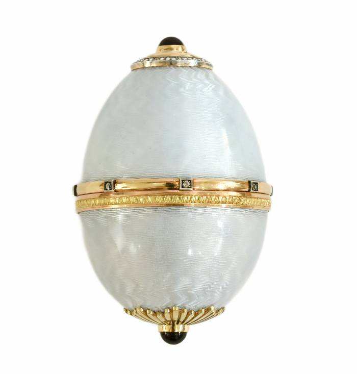 ŒUF DE PÂQUES BOÎTE. MAISON CARL FABERGÉ. MAÎTRE HENRIK WIGSTRÖM RUSSIE, SAINT-PÉTERSBOURG, 1904–1908