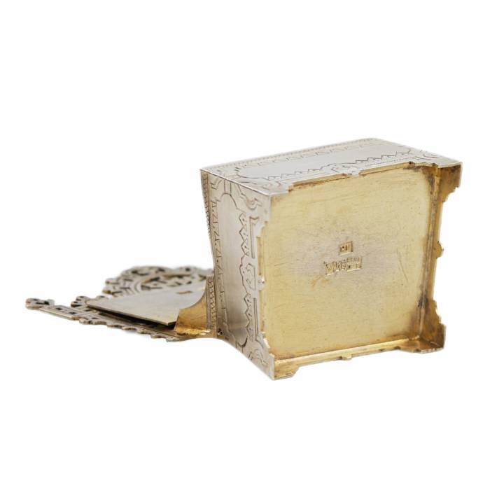 SILVER SALT THRONE WITH OPENWORK BACK  RUSSIA, LATE 19TH CENTURY