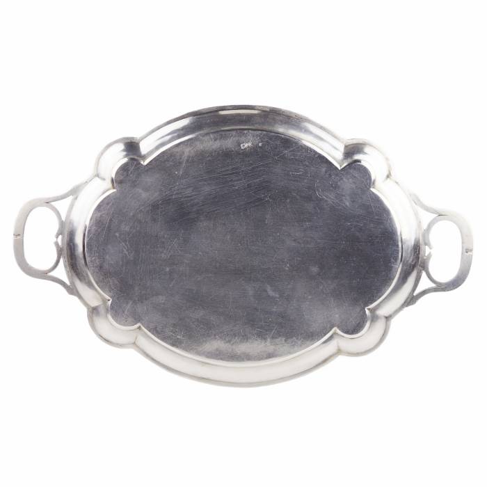 SILVER TRAY WITH A VIEW OF THE MOSCOW KREMLIN RUSSIA, MOSCOW, 1881