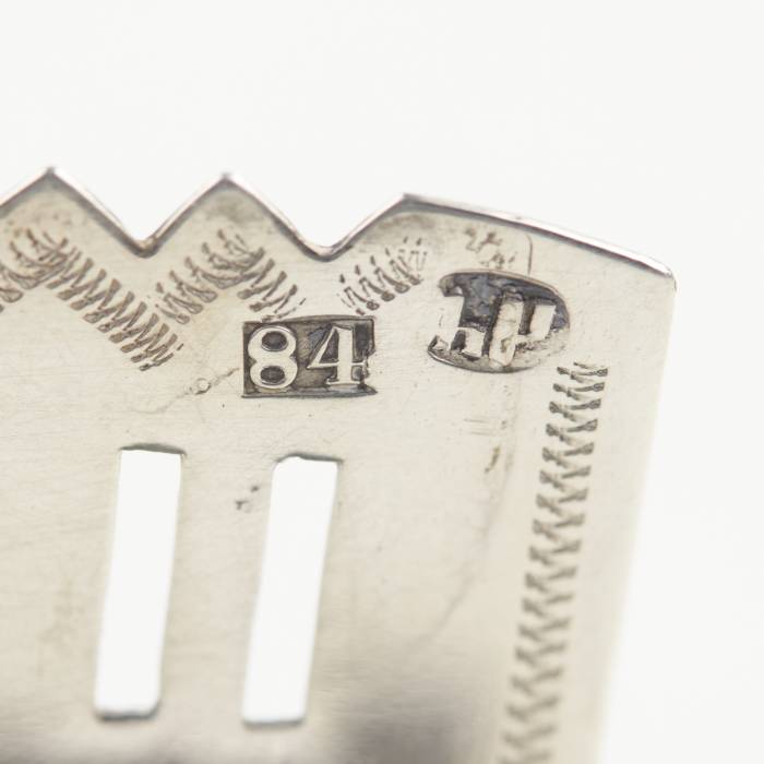 SILVER SALT CELLAR IN THE FORM OF A THRONE WITH THE PROVERB “EAT BREAD AND SALT, BUT SPEAK THE TRUTH” RUSSIA, MOSCOW, 1875