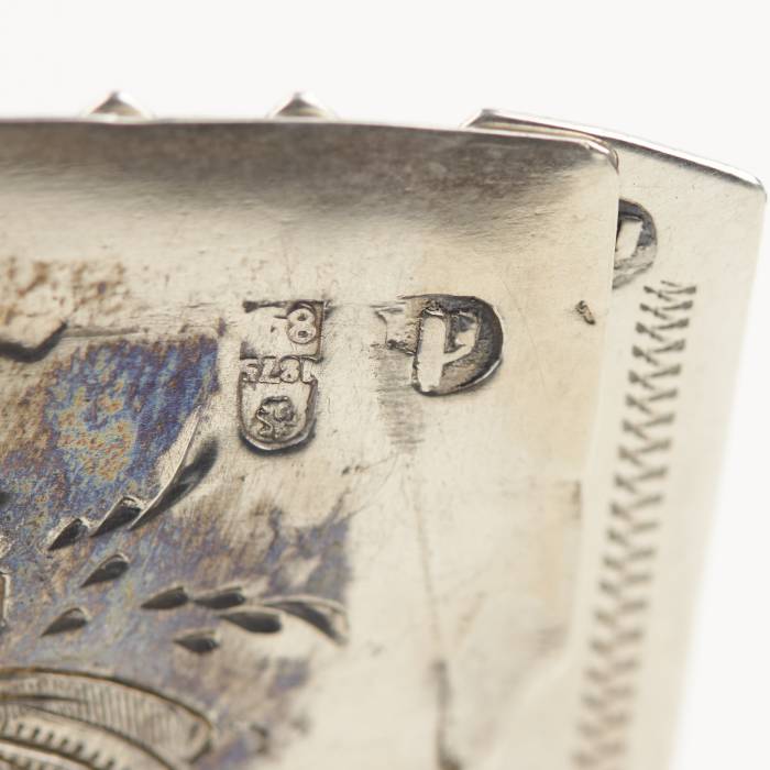 SILVER SALT CELLAR IN THE FORM OF A THRONE WITH THE PROVERB “EAT BREAD AND SALT, BUT SPEAK THE TRUTH” RUSSIA, MOSCOW, 1875