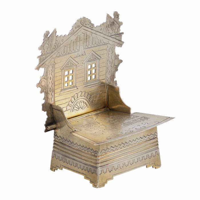 SILVER SALT CELLAR “CHAIR”, SERGEY IVANOVICH AGAFONOV MOSCOW, 1890