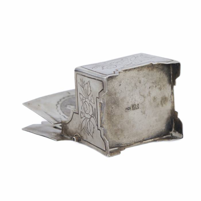SILVER SALT CELLAR IN THE FORM OF A CHAIR, IVAN DMITRIEVICH SALTYKOV MOSCOW, RUSSIA, 1882–1898
