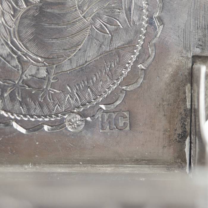 SILVER SALT CELLAR IN THE FORM OF A CHAIR, IVAN DMITRIEVICH SALTYKOV MOSCOW, RUSSIA, 1882–1898