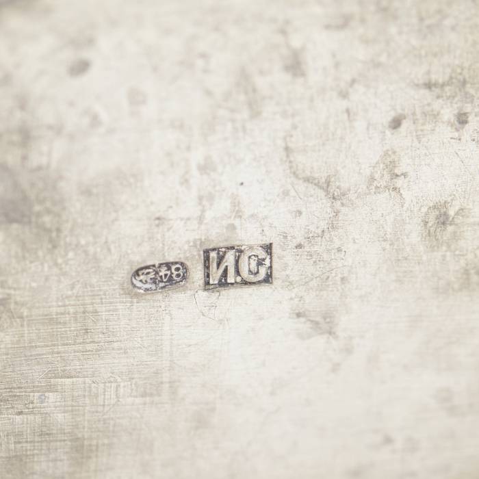 SILVER SALT CELLAR IN THE FORM OF A CHAIR, IVAN DMITRIEVICH SALTYKOV MOSCOW, RUSSIA, 1882–1898