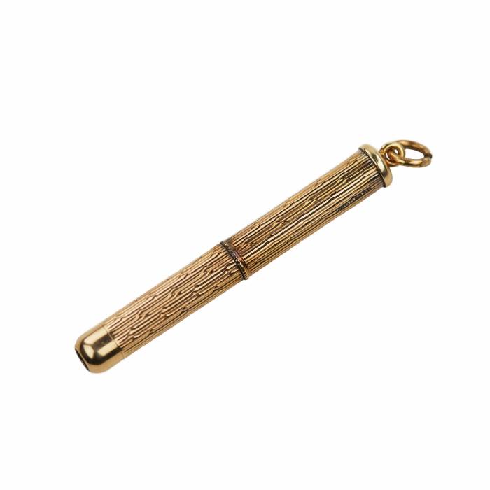 GOLD CIGAR PIERCER. H. HUNTLEY & SONS UNITED KINGDOM, 20TH CENTURY