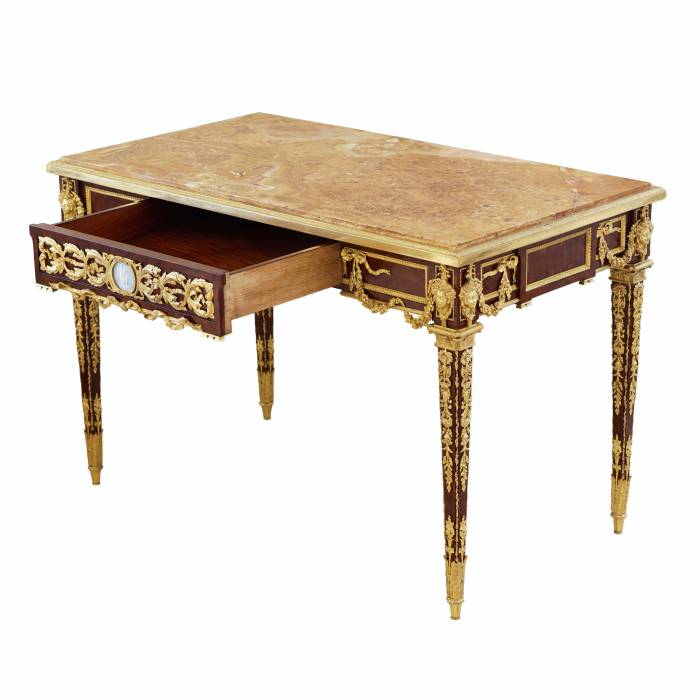 LOUIS XVI STYLE WRITING DESK. MODEL BY JOSEPH-EMMANUEL ZWIENER FRANCE, PARIS, LAST QUARTER OF THE 19TH CENTURY
