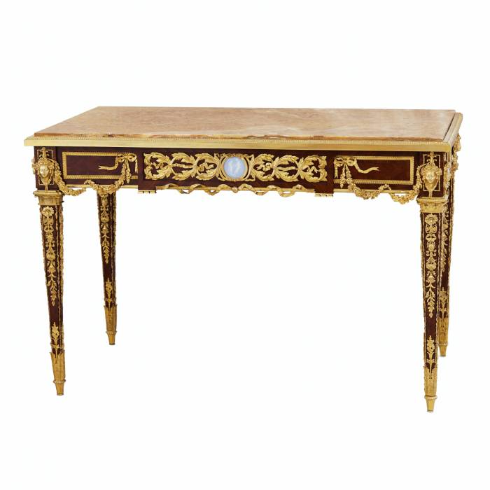 LOUIS XVI STYLE WRITING DESK. MODEL BY JOSEPH-EMMANUEL ZWIENER FRANCE, PARIS, LAST QUARTER OF THE 19TH CENTURY