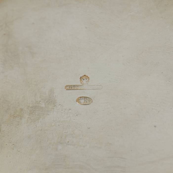 SILVER SALT CELLAR WITH CLOISONNÉ ENAMEL. M. OVCHINNIKOV MOSCOW, RUSSIA, 1908 - 1917