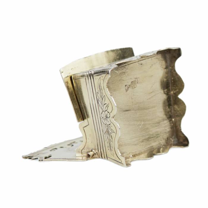 Silver salt cellar in the form of a chair in Old Russian style, Vasily Ivanovich Ivanov Moscow, Russia, 1885