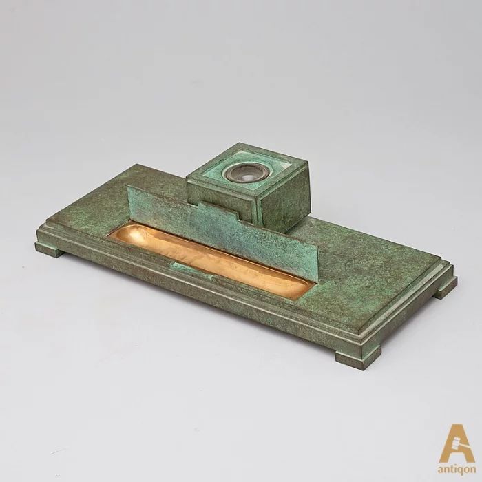 Writing set Art Deco bronze