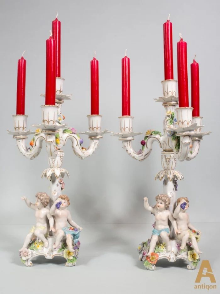 Divi porcelāna svečturi